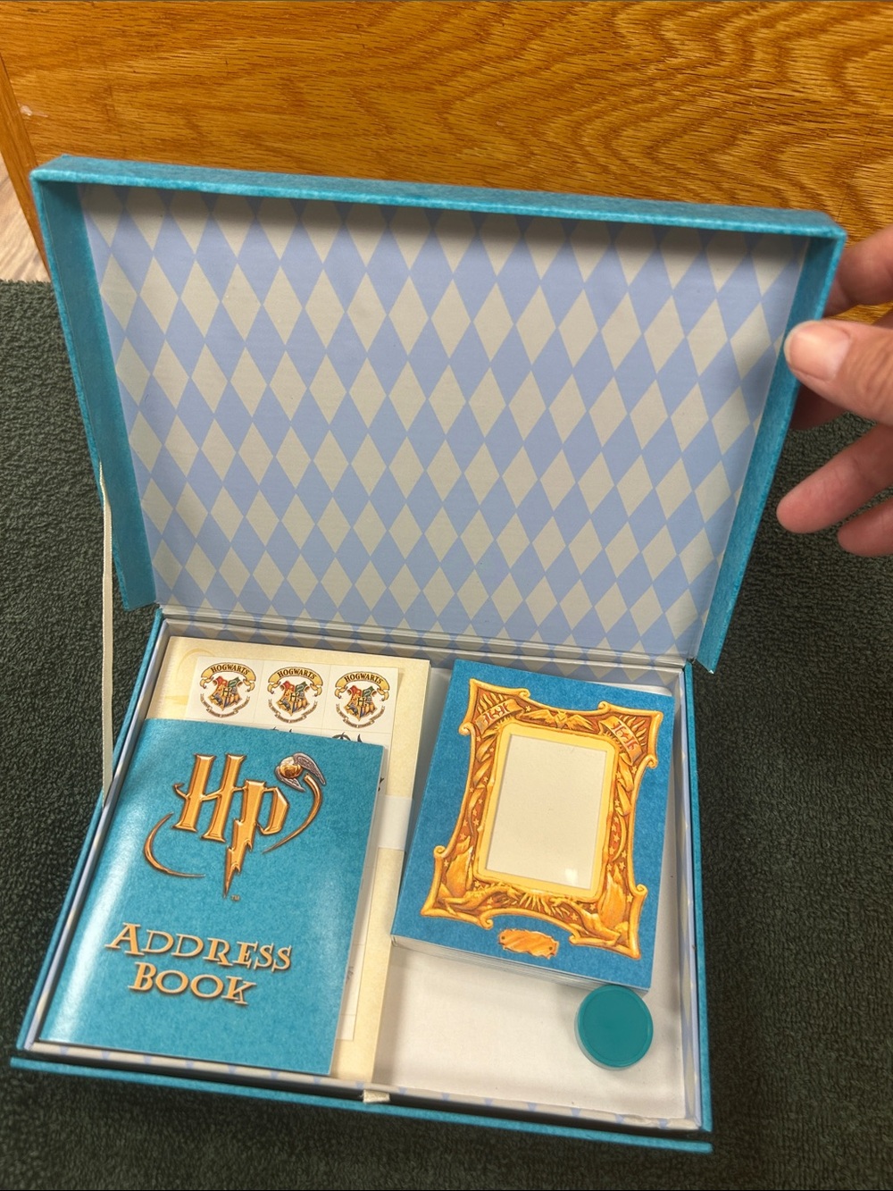 Scholastic Harry Potter Blue Stationery Set with Gold Logo